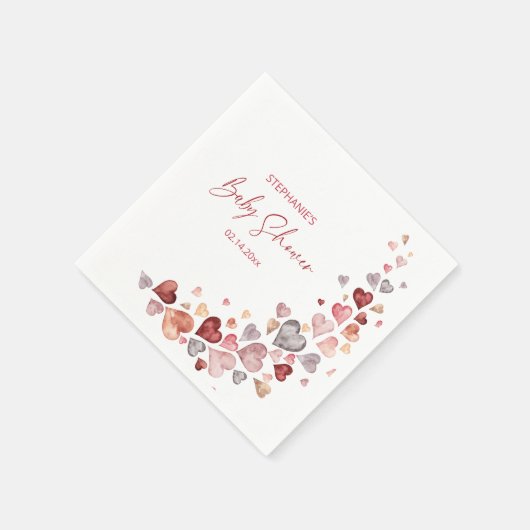 Serviette En Papier Baby shower Valentines de Little Sweetheart (Coin)