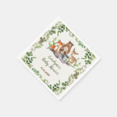 Serviette En Papier Baby shower végétal Botanique Animaux (Coin)