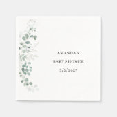 Serviette En Papier Baby shower verdoyant (Devant)