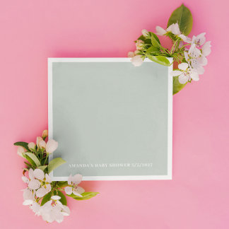 Serviette En Papier Baby shower verdoyant