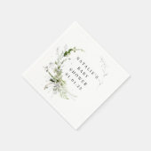 Serviette En Papier Baby shower verdoyant Napkin (Coin)