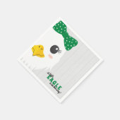 Serviette En Papier Baby shower vert bébé fille aigle (Coin)