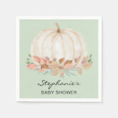 Serviette En Papier Baby shower vert de citrouille Automne (Devant)