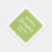 Serviette En Papier Baby shower vert de la population d'Affiches de bi (Coin)