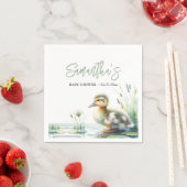 Serviette En Papier Baby shower vert de l'aire de répartition du sexe (En situation)