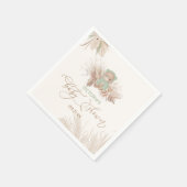 Serviette En Papier Baby shower vert Ours Sage (Coin)