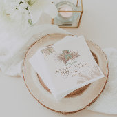 Serviette En Papier Baby shower vert Ours Sage