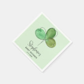 Serviette En Papier Baby shower vert petit Shamrock (Coin)