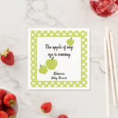 Serviette En Papier Baby shower vert pomme (En situation)