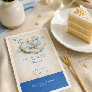 Serviette En Papier Baby Shower Vintage Folle de Lune