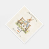 Serviette En Papier Baby shower vintage Peter Rabbit (Coin)