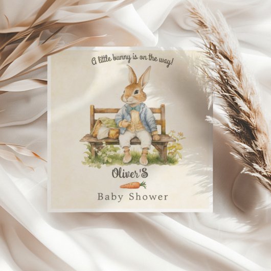 Serviette En Papier Baby shower vintage Peter Rabbit