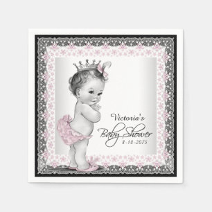 Serviette En Papier Baby-Shower Vintage Princess
