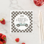 Serviette En Papier Baby shower vintage Race Car (En situation)