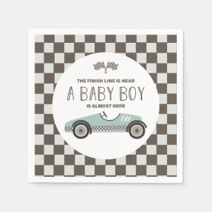 Serviette En Papier Baby shower vintage Race Car