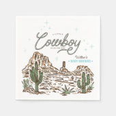 Serviette En Papier Baby shower Western Cowboy Boy (Devant)
