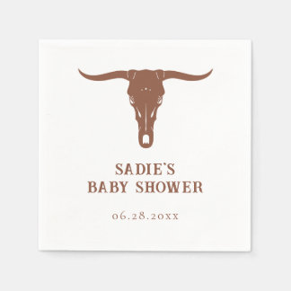 Serviette En Papier Baby shower Western Terracotta Cowboy
