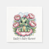 Serviette En Papier Baby shower Whimsical Dino Delight (Devant)