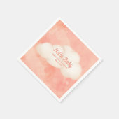 Serviette En Papier Baby shower Whimsical, Fille Bébée, Kitten (Coin)