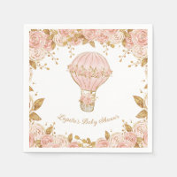 Baby shower Whimsical Hot Air Balloon Girl