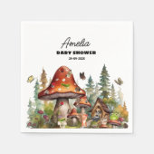 Serviette En Papier Baby shower Whimsical Whimsical de champignons per (Devant)