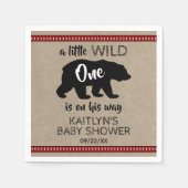Serviette En Papier Baby shower Wild One Boys (Devant)