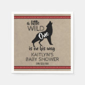 Serviette En Papier Baby shower Wild One Boys (Devant)