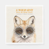 Serviette En Papier Baby shower Wild One Daisy Fox (Devant)