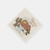 Serviette En Papier Baby shower Wild West Rodeo (Coin)