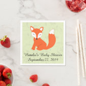 Serviette En Papier Baby shower Woodland Fox (En situation)