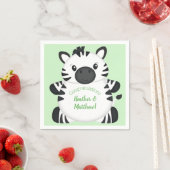 Serviette En Papier Baby shower Zebra (En situation)