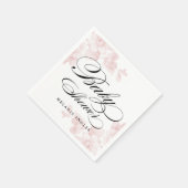 Serviette En Papier baby showers vintages à fleurs (Coin)