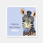 Serviette En Papier Baby Zebra Anniversaire (Devant)