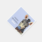 Serviette En Papier Baby Zebra Anniversaire (Coin)