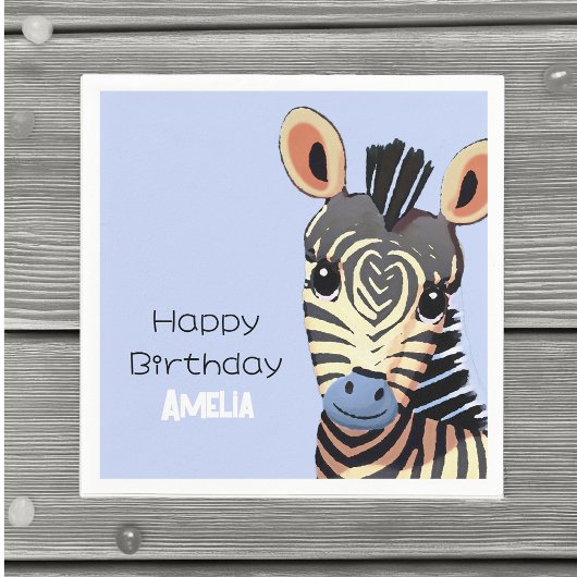 Serviette En Papier Baby Zebra Anniversaire