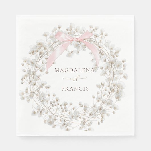 Serviette En Papier baby's breath | mariage (Devant)