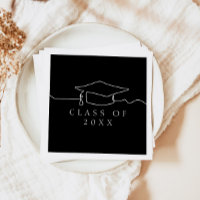 Bac de graduation en ligne noire simple