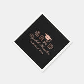 Serviette En Papier Bac Rose or Elégant Grad Party (Coin)