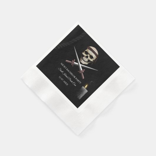 Serviette En Papier Baccalauréat en pirate / Fête d'anniversaire - thè (Coin)