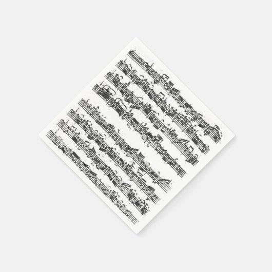 Serviette En Papier Bach Cello Suite Music Manuscrit (Coin)