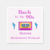 Serviette En Papier Bach To The 90s Cassette Bachelorette (Devant)