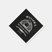 Serviette En Papier Bachelor Party Bière noire et blanche (Coin)