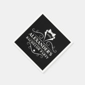 Serviette En Papier Bachelor Party Tuxedo Cravate Black Paper (Coin)