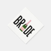 Serviette En Papier Bachelorette Bride Champagne Rose (Coin)