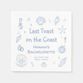 Serviette En Papier Bachelorette côtière (Devant)