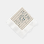 Serviette En Papier Bachelorette Côtière Cocktail Party Navy (Coin)