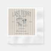 Serviette En Papier Bachelorette Côtière Cocktail Party Navy (Devant)