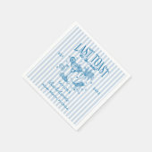 Serviette En Papier Bachelorette Côtière Moderne Cocktail Party Blue (Coin)