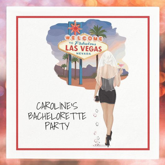Serviette En Papier Bachelorette de Las Vegas