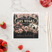 Serviette En Papier Bachelorette de luxe personnalisée Las Vegas (En situation)
